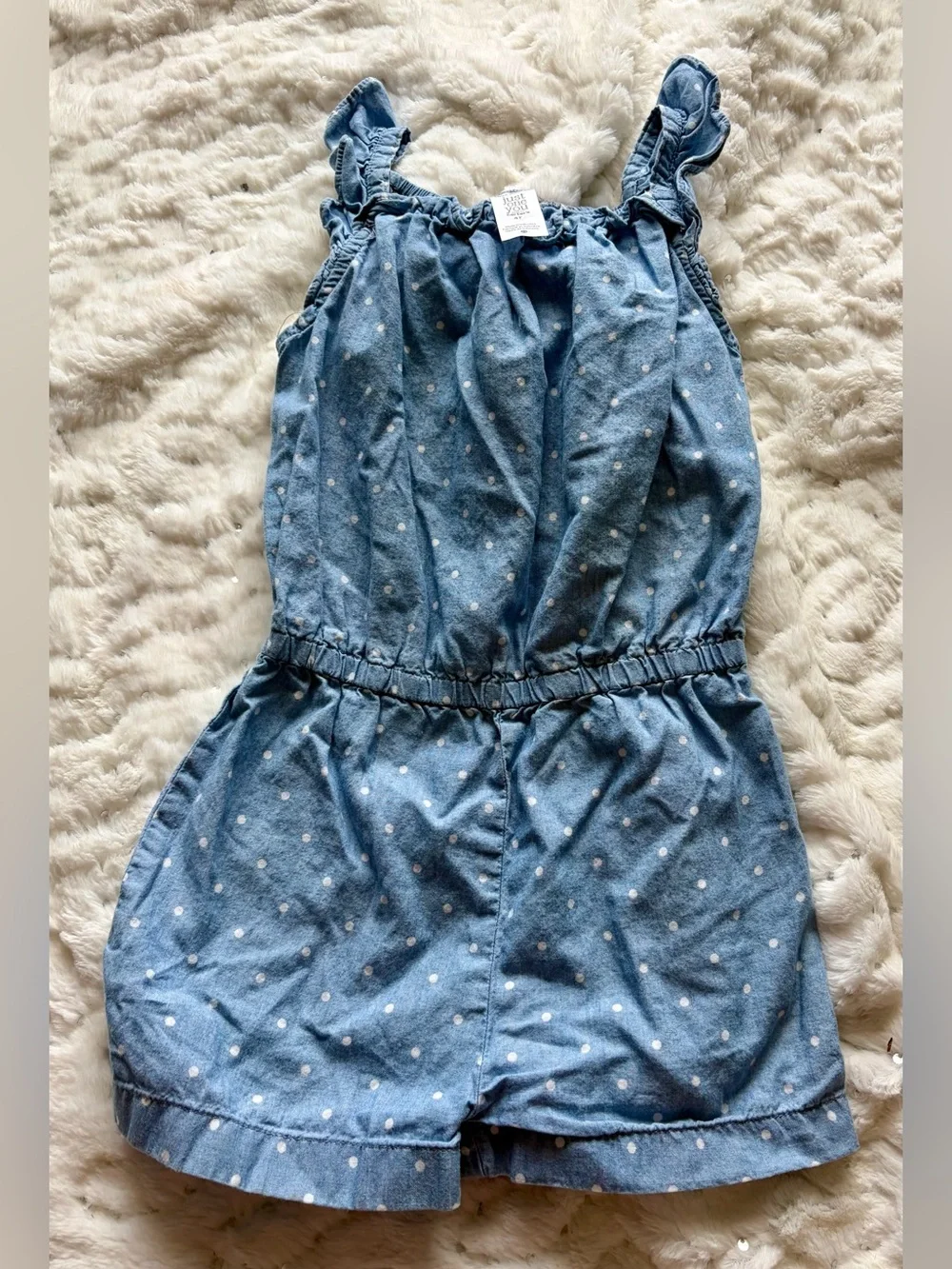Just One You by Carter’s Girls Blue & White Polka Dot Romper Size 4T